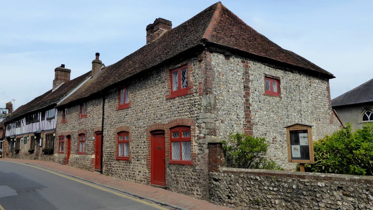 Flint cottages in Alfriston