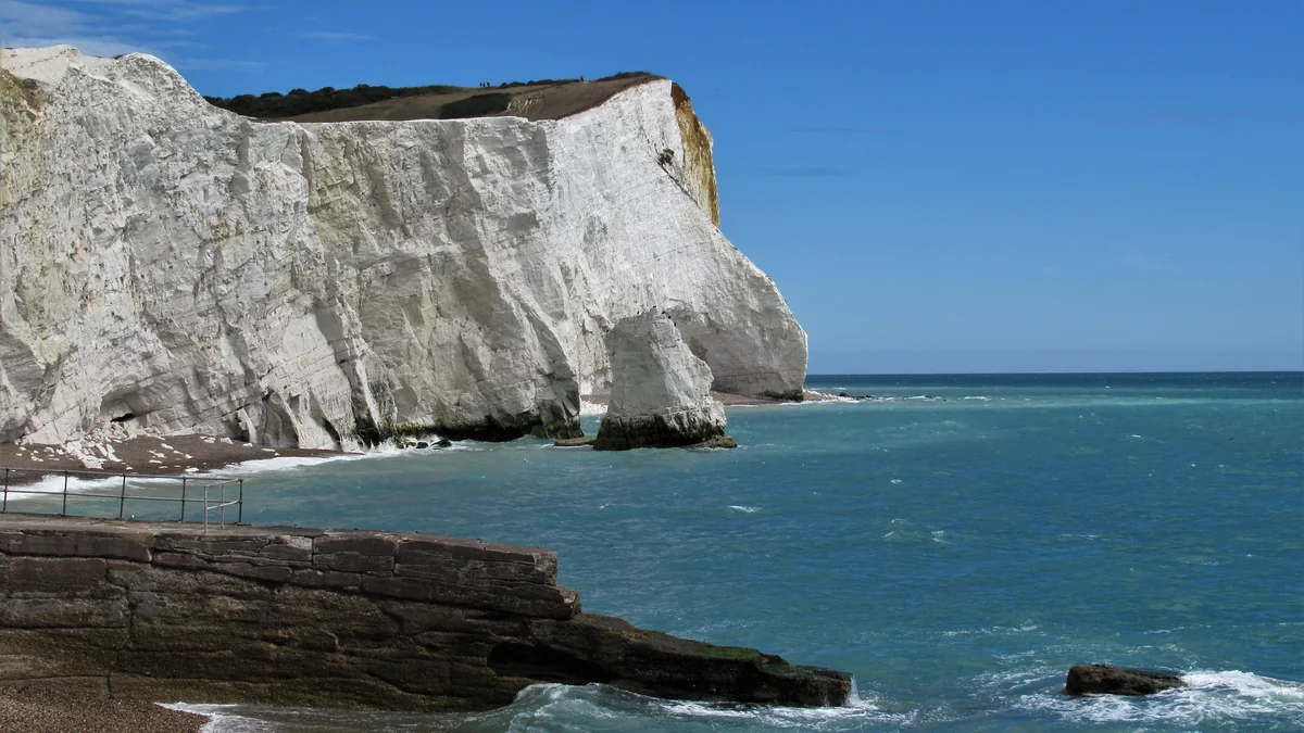 The chalk cliffs at Seaford Head